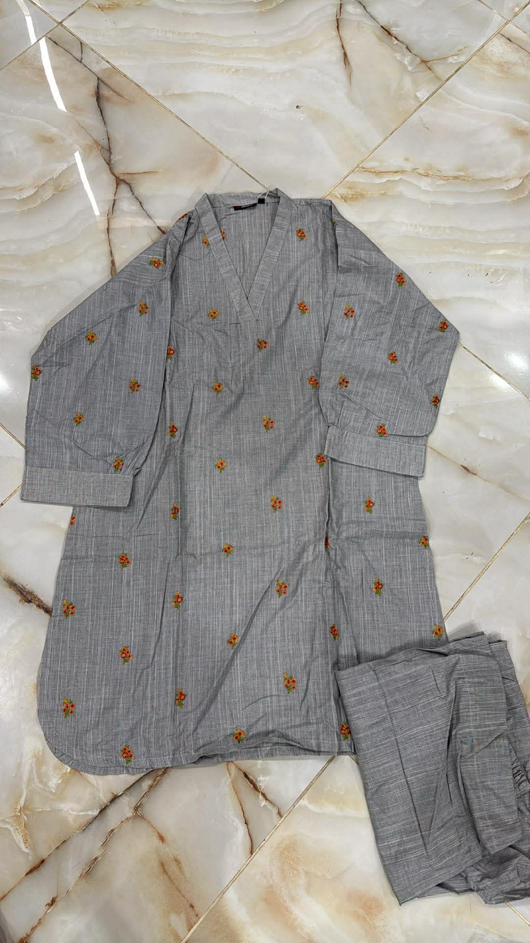 AL KARAM 02 PC STITCH SUIT / GREY