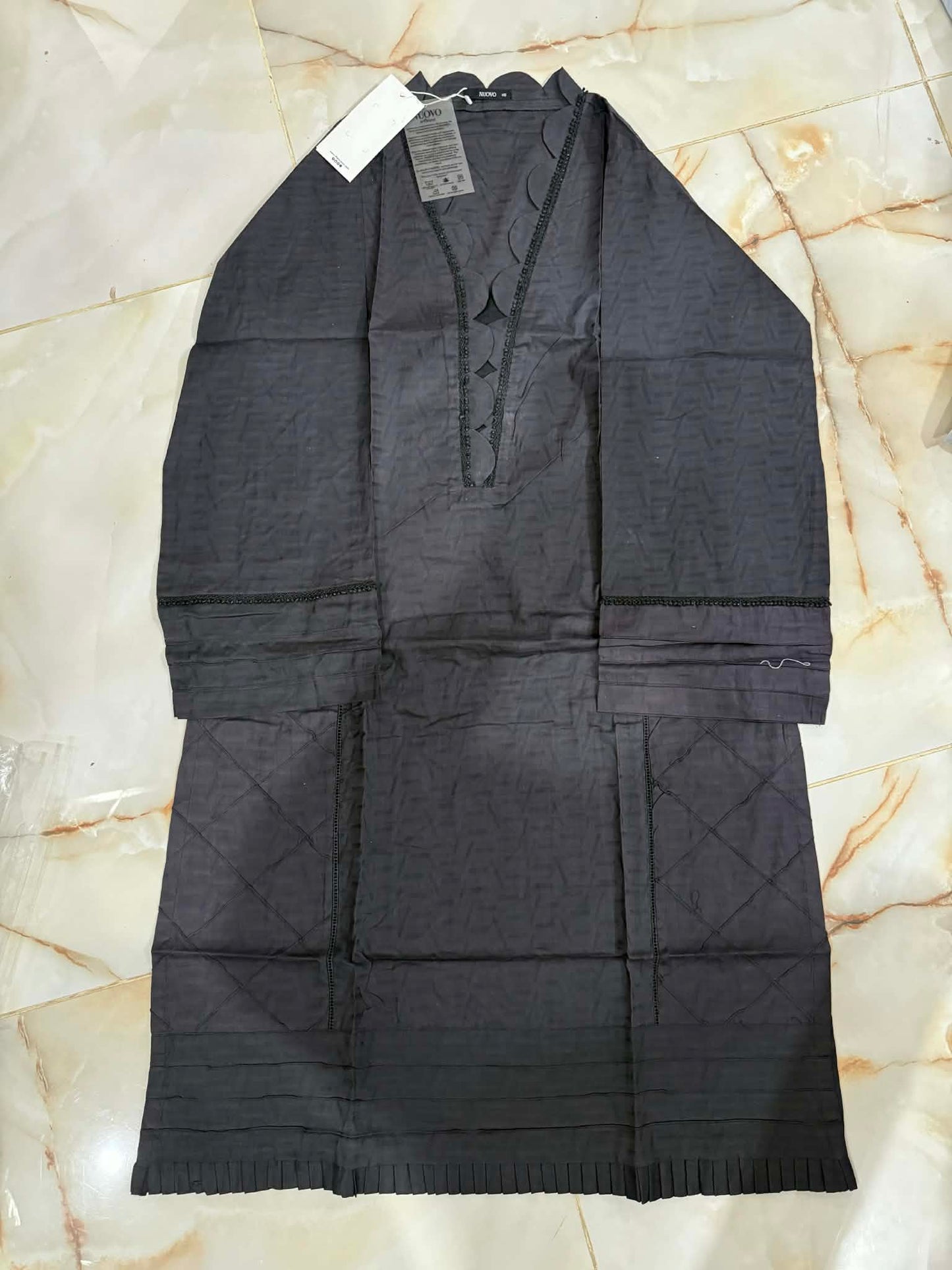 nuovo 01 pc stitch kurti / black