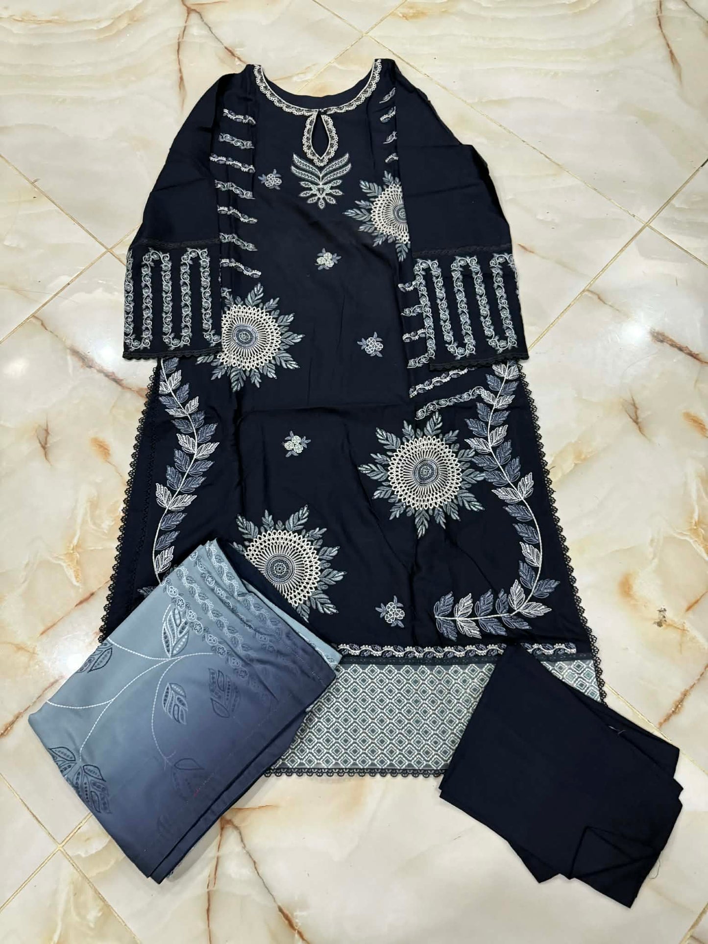 TAWAKAL 03 PC STITCH SUIT / NAVY BLUE