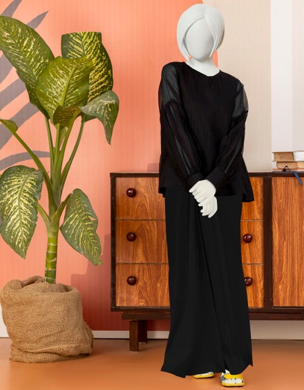 j. 01 pc teens stitch kurti / black