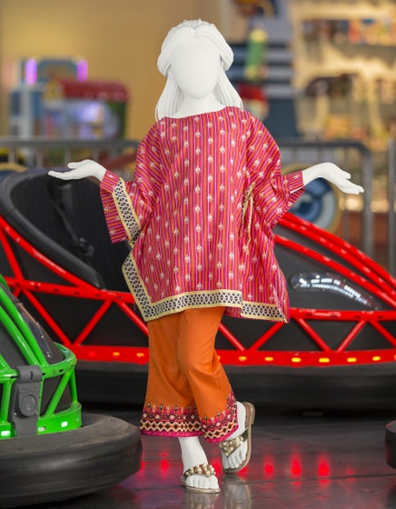 j. 01 pc stitch kurti girls / pink