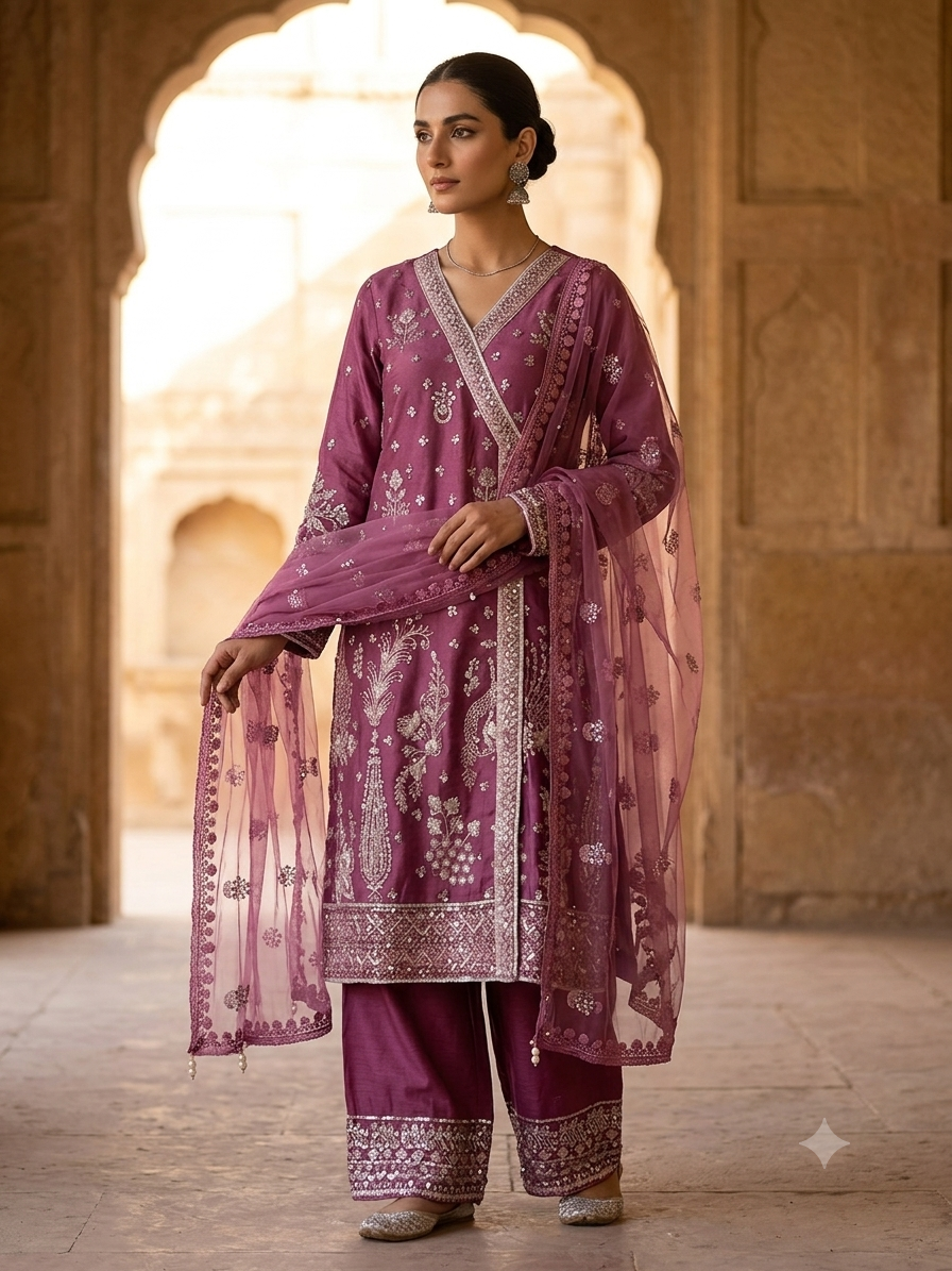 ZELLBURY 02PC STITCH / SHIRT DUPPATA LUXURY FORMAL EMB