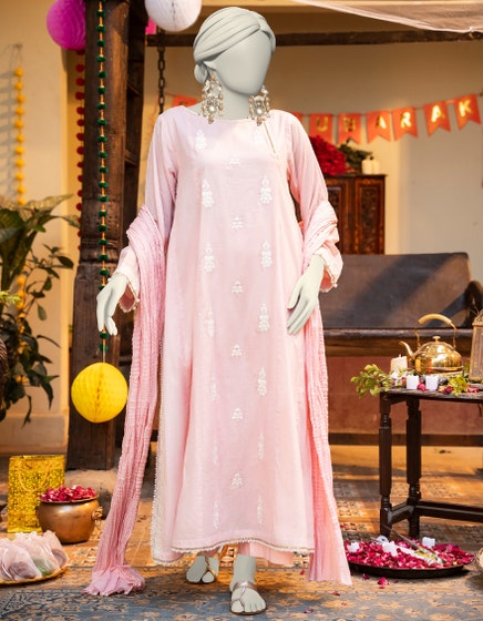 J. 03 PC STITCH SUIT / PINK -094