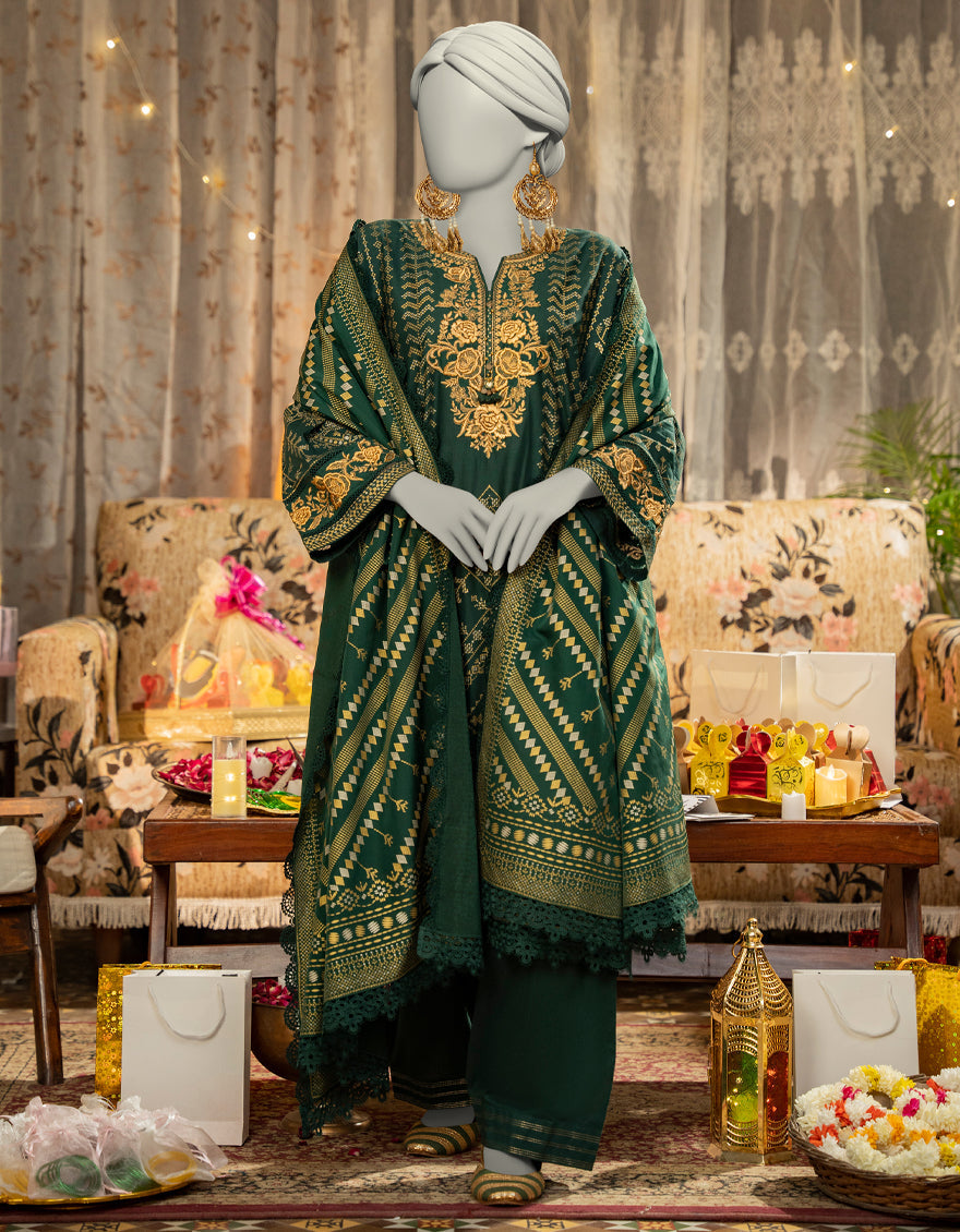J. 03 PC STITTCH SUIT / GREEN -097