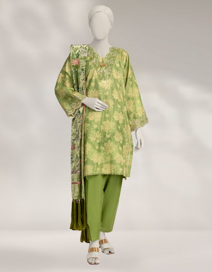 J. 03 PC STITCH SUIT / GREEN -251001S