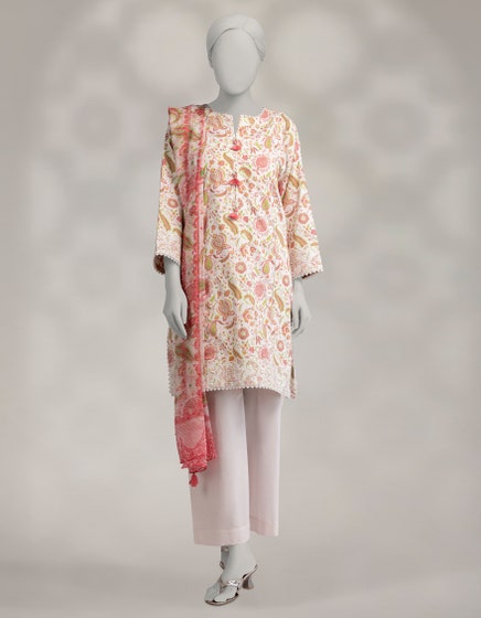 J. 03 PC STITTCH SUIT / WHITE -1023