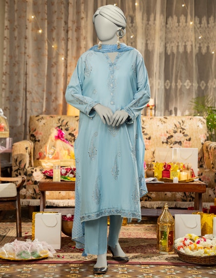 j. 03 pc stitch suit / blue -111