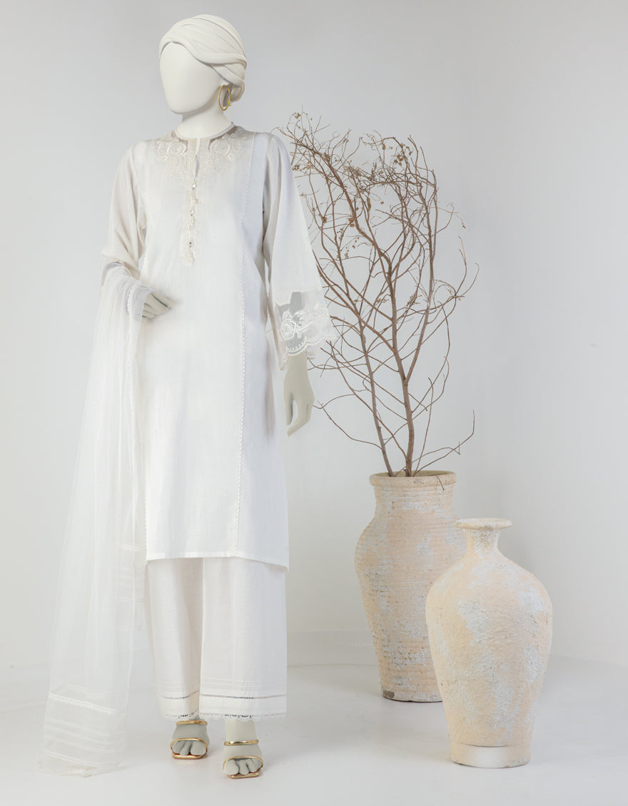 j. 03 pc stitch suit / white -126