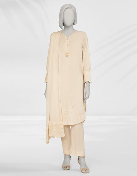 J. 03 PC STITCH SUIT / OFFWHITE -