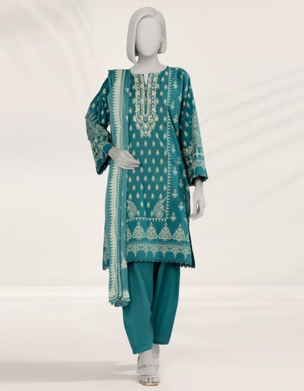J. 02 PC STITCH SUIT / TEAL -958