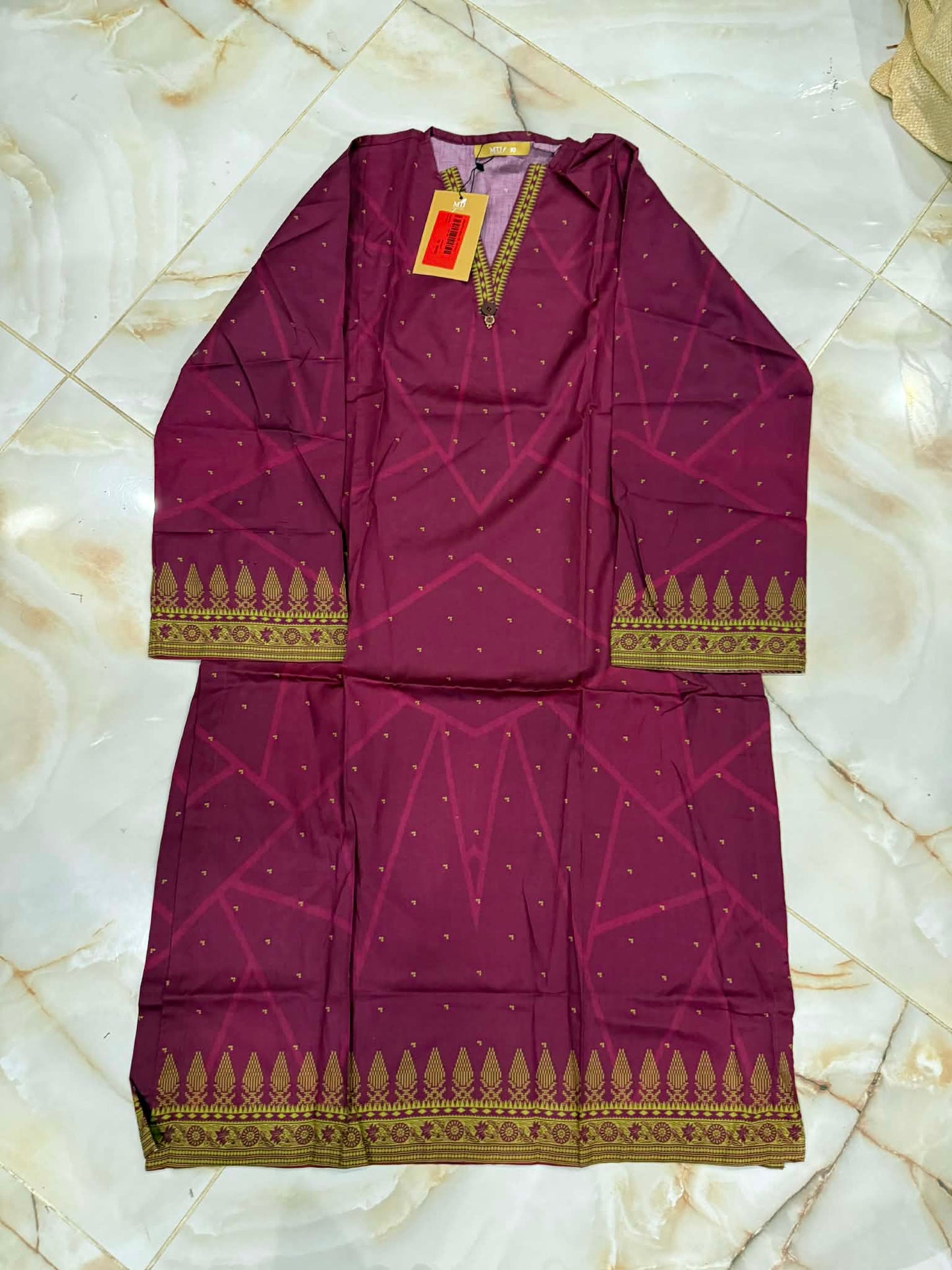 MTJ 01 PC STITCH KURTI / MAROON