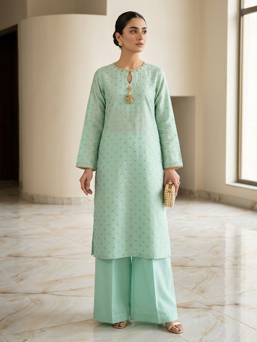 KHAADI 2PC EMB LAWN STITCH