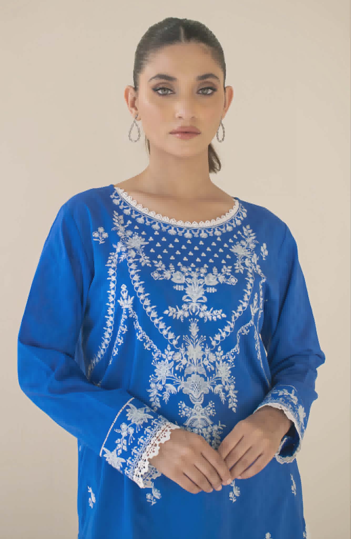 ORIENT 02 PC STITCH SUIT / BLUE