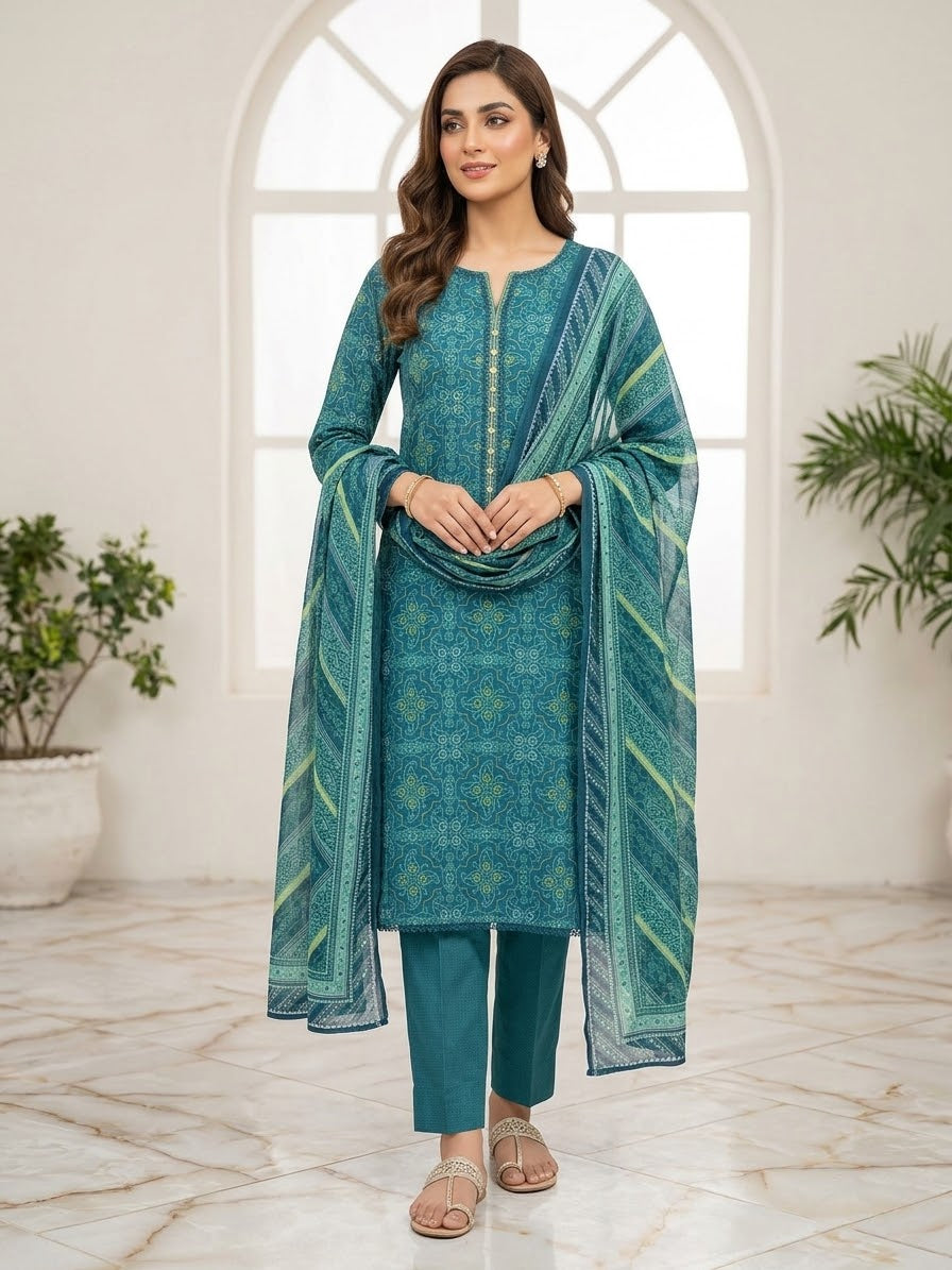 Saya 2pc lawnstitch shirt dupatta