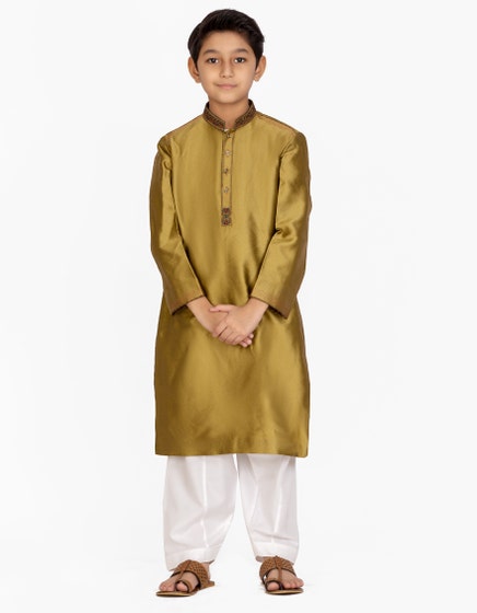 j. kids special kurta / olive green