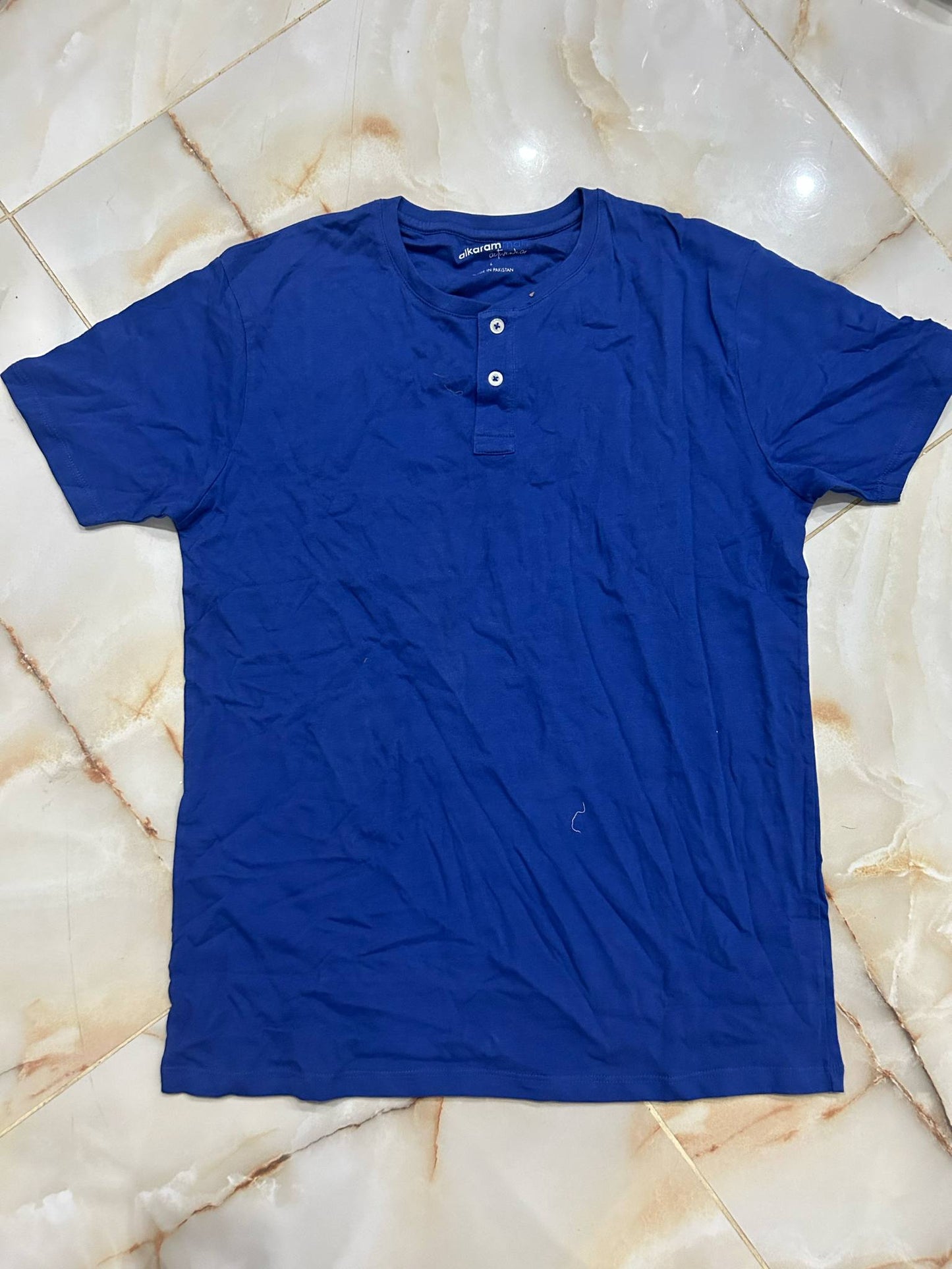 alkaram 01 pc stitch shirt / blue