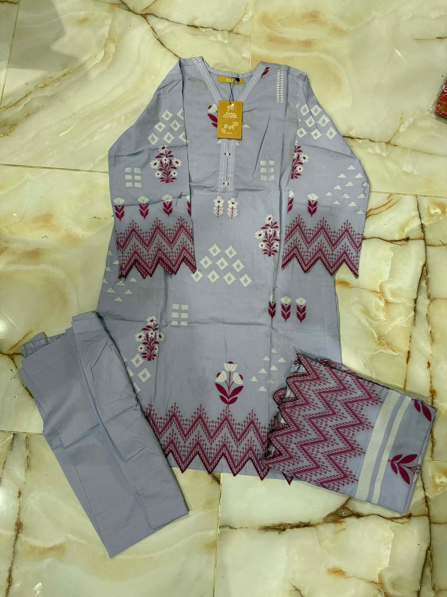 MTJ 03 PC STITCH SUIT / LIGHT PURPLE