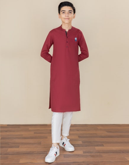 J. KIDS 01PC STITCH KURTA / RED-38569