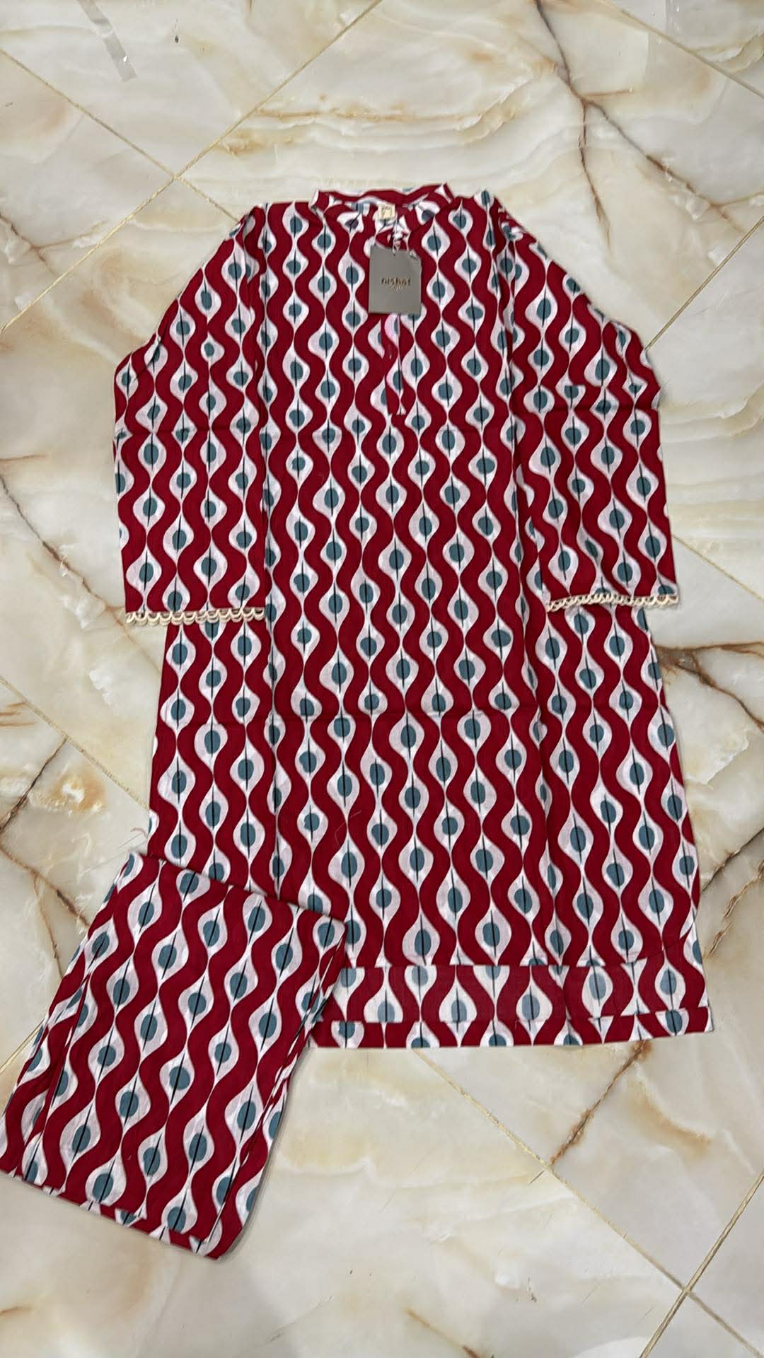 NISHAT 02 PC STITCH SUIT / RED