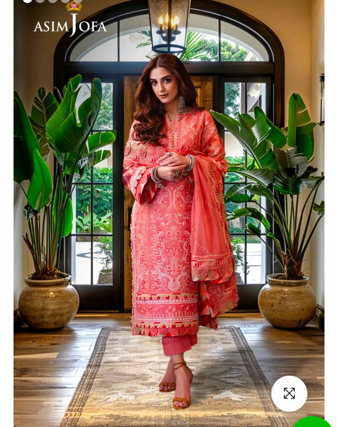 ASIM JOFA LAWN 03 PC STITCH SUIT / PINK