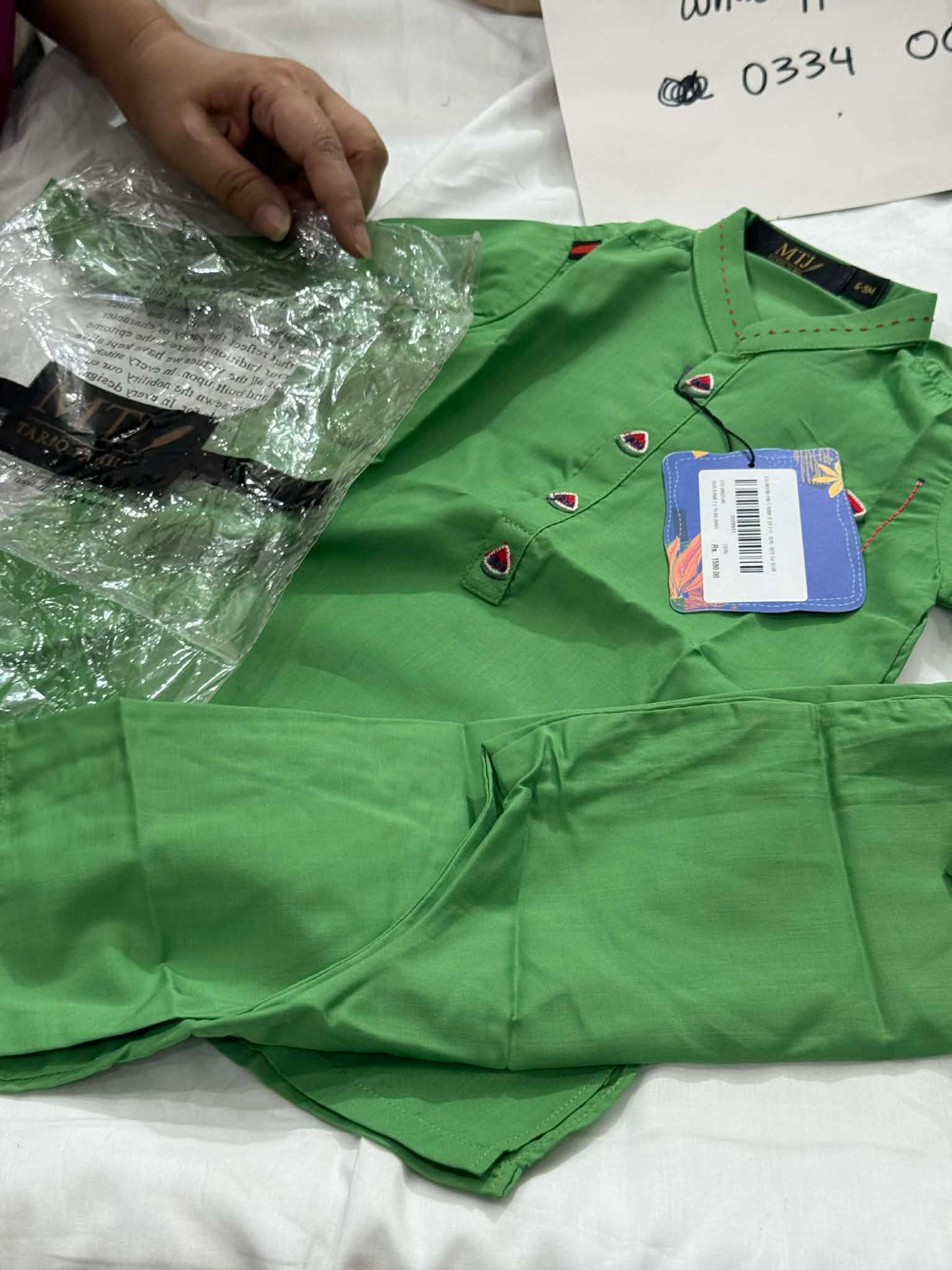 MTJ 02 PC SITCH INFANT / SALWAR KAMEEZ / GREEN