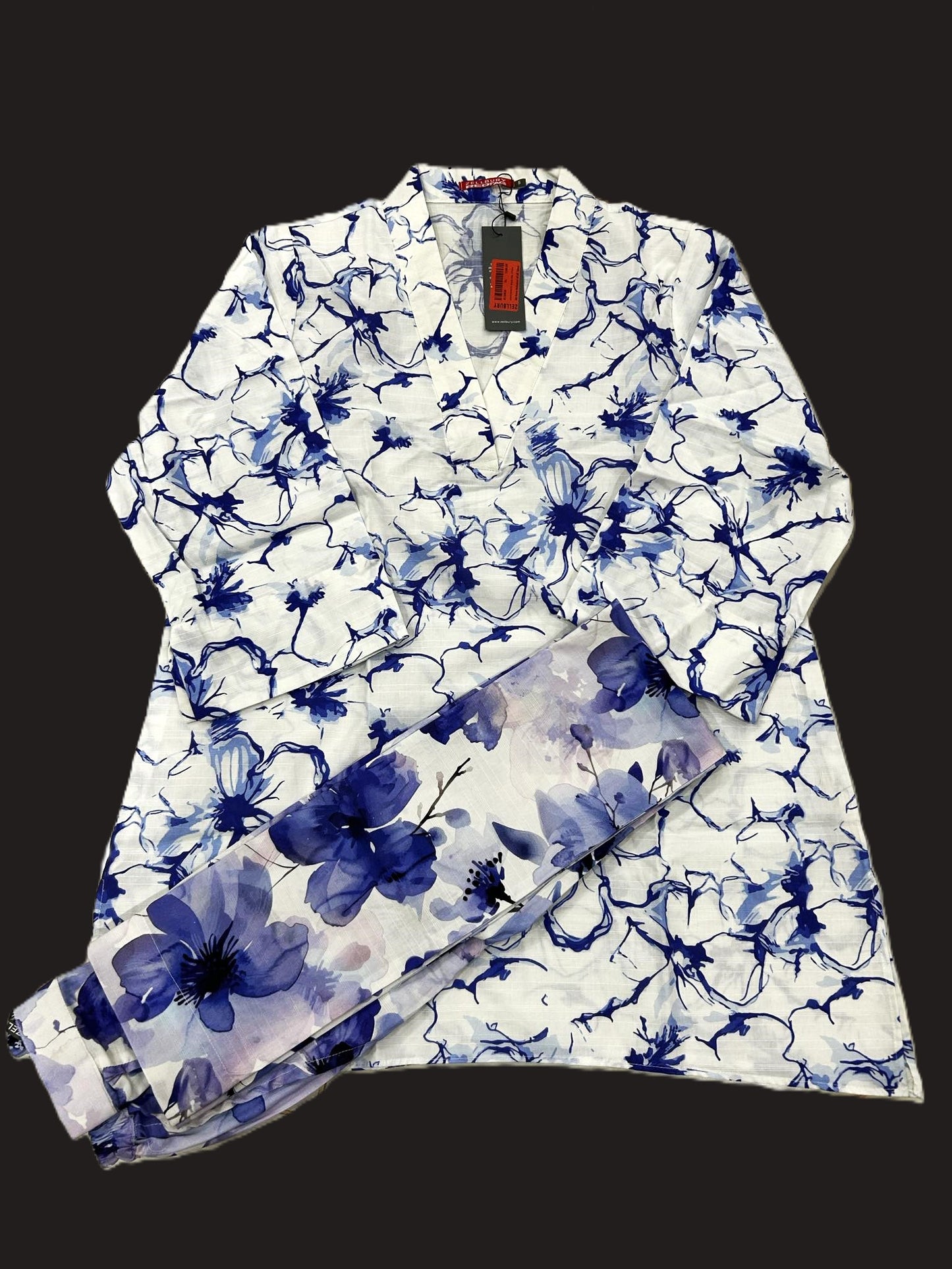 ZELLBURY.2PC-STITCH/WOMEN-FLORAL CO-ORD SET