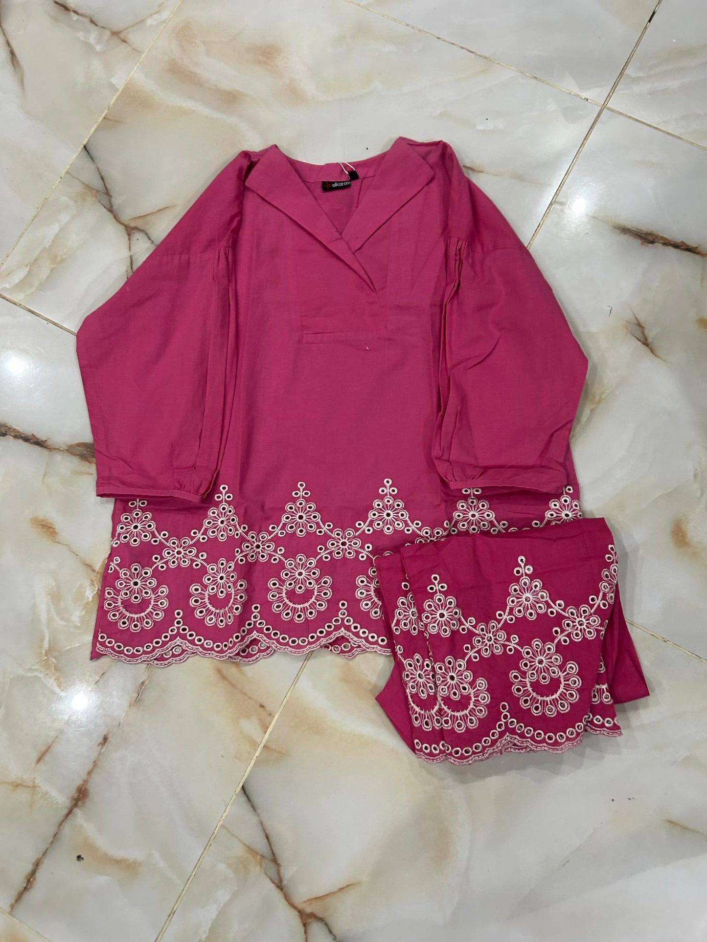 AL KARAM 02 PC STITCH SUIT / PINK -5874