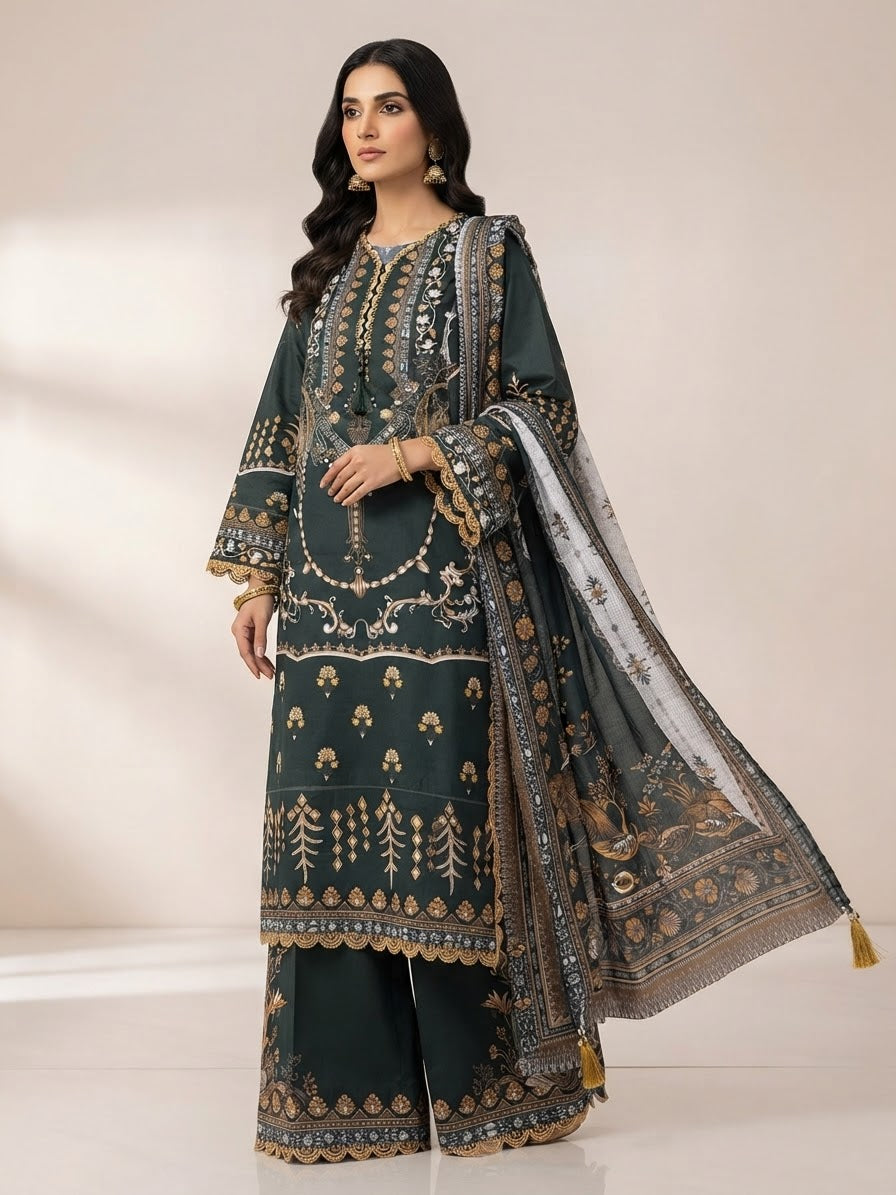 KHAADI 3PC STITCH HAND EMBELISHED LAWN