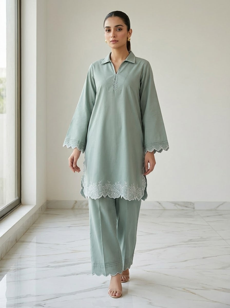 SAYA 02 PC STITCH SUIT / EMB 1412