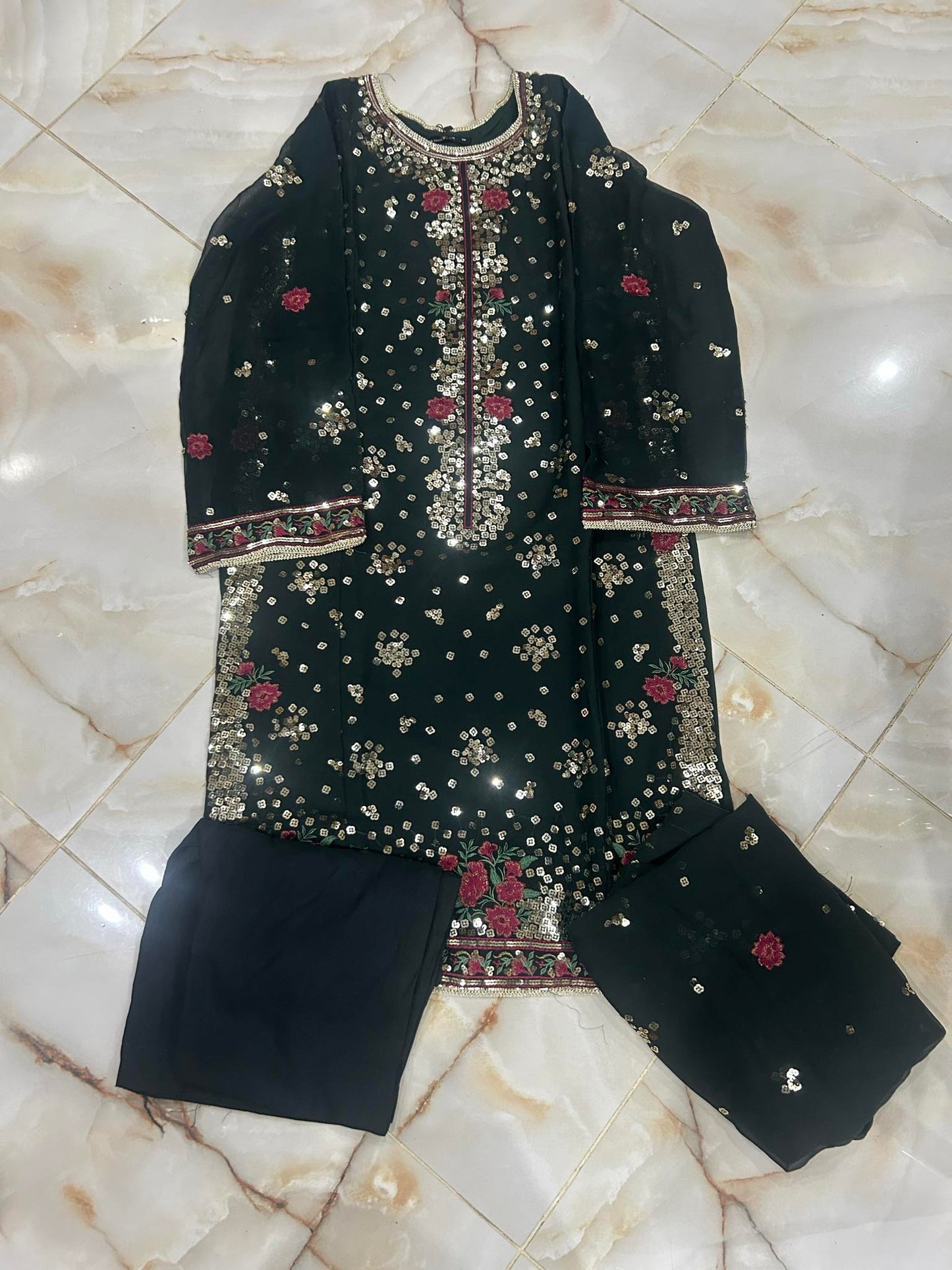 ASIM JOFA 03 PC STITCH SUIT / GREEN