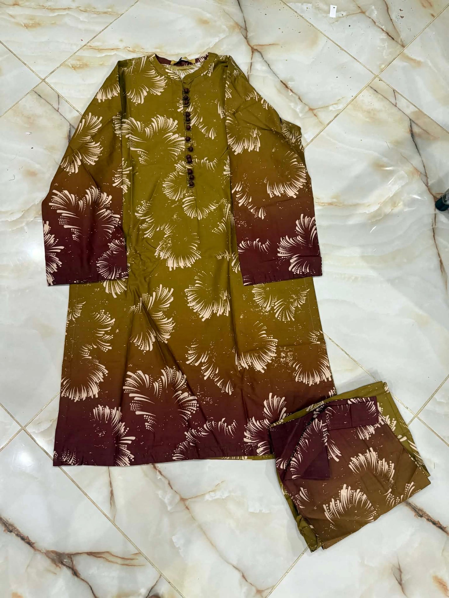 mtj 02 pc stitch suit / brown -2083