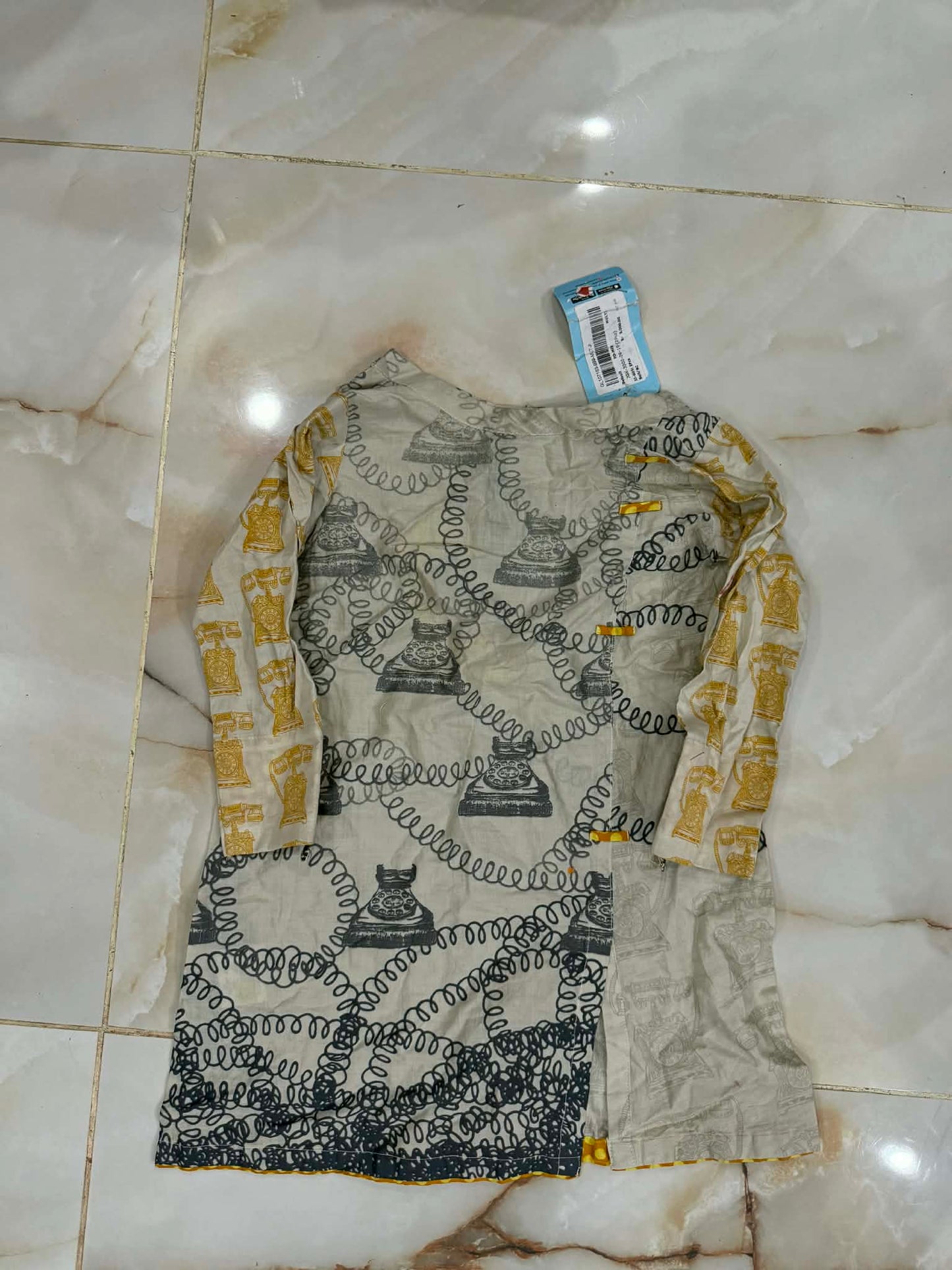 j. 01 pc stitch kurti girls / grey