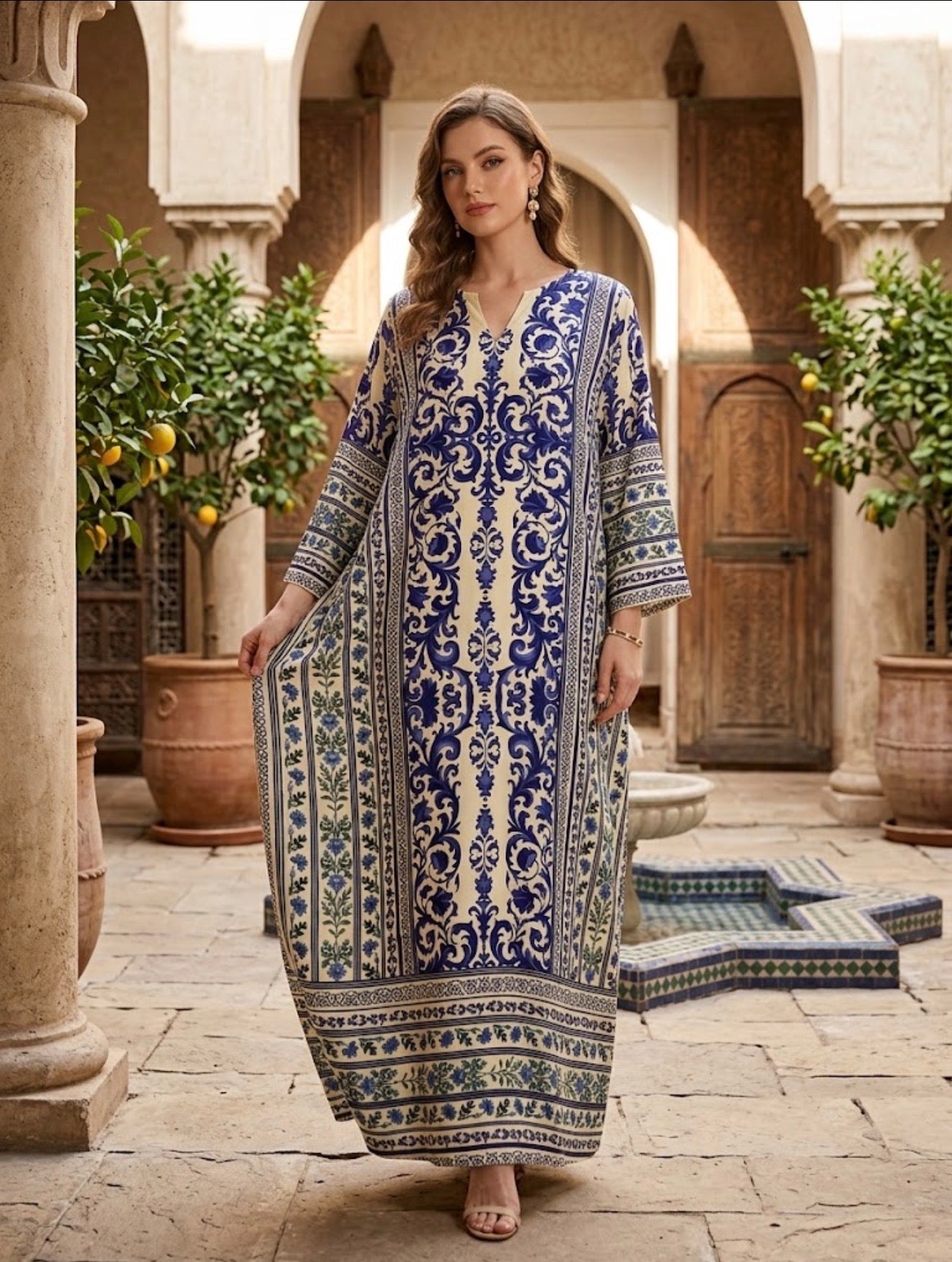 KAFTAAN 1pc STITCH SILK