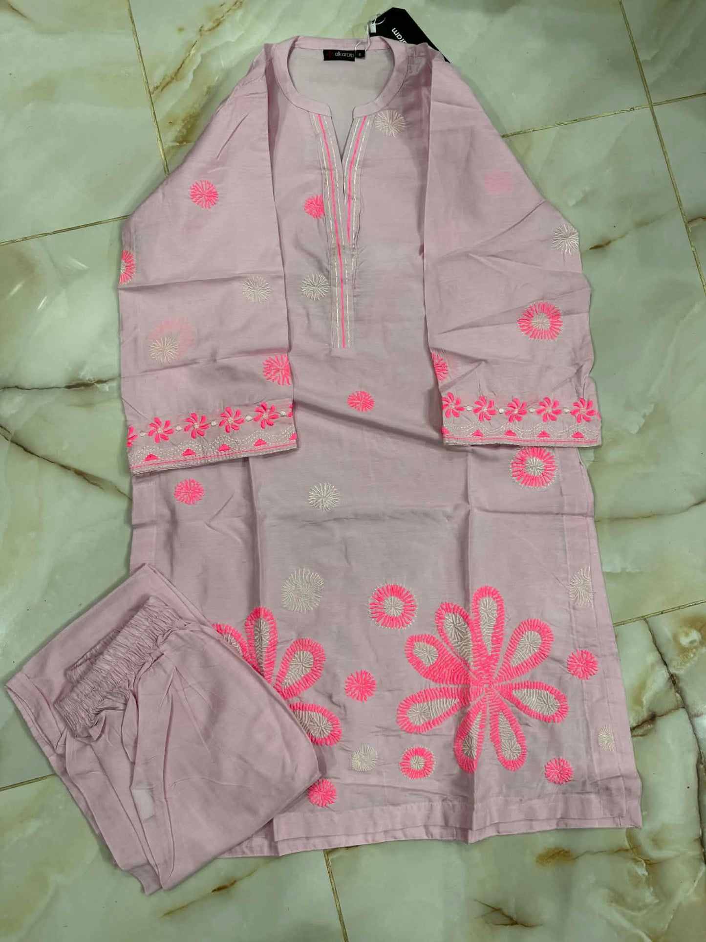 AL KARAM 02PC STITCH SUIT / PINK