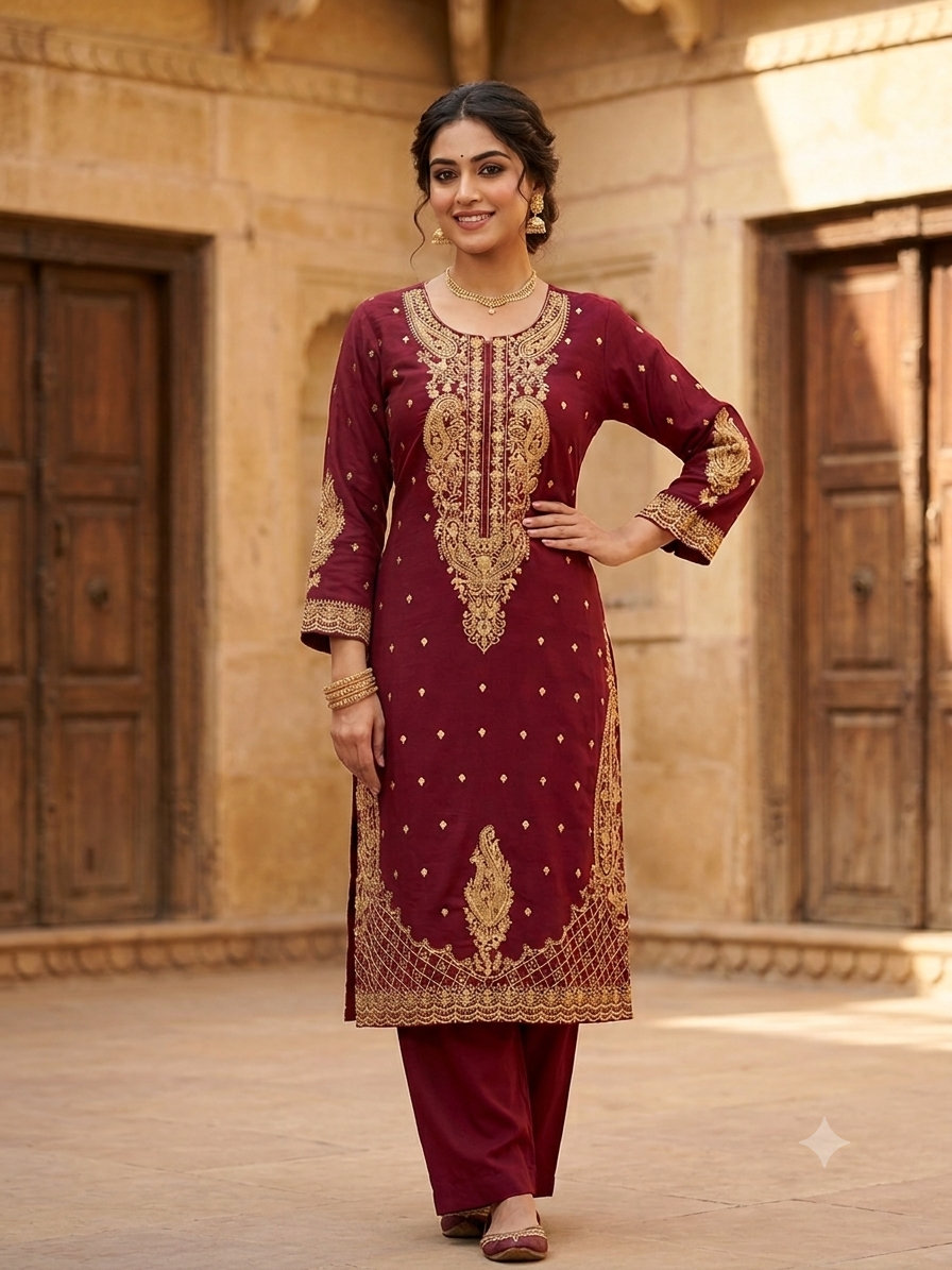 KHAADI 2PC EMB LAWN