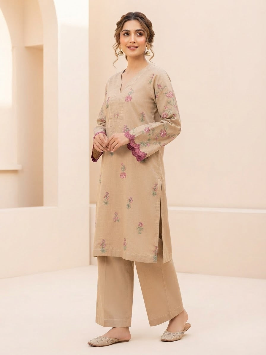 KHAADI 2PC STITCH HEAVY EMB LINEN