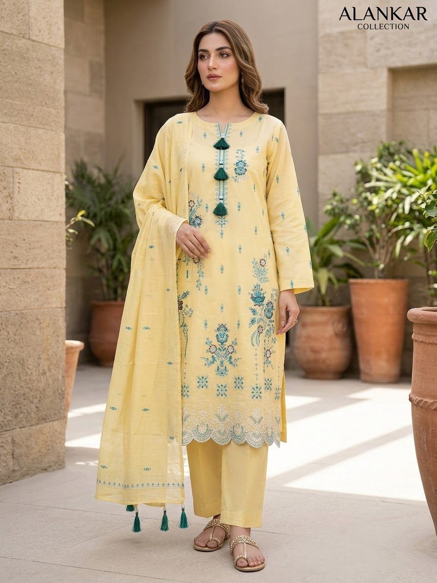 AL KARAM 03 PC heavy chicken kari STITCH SUIT