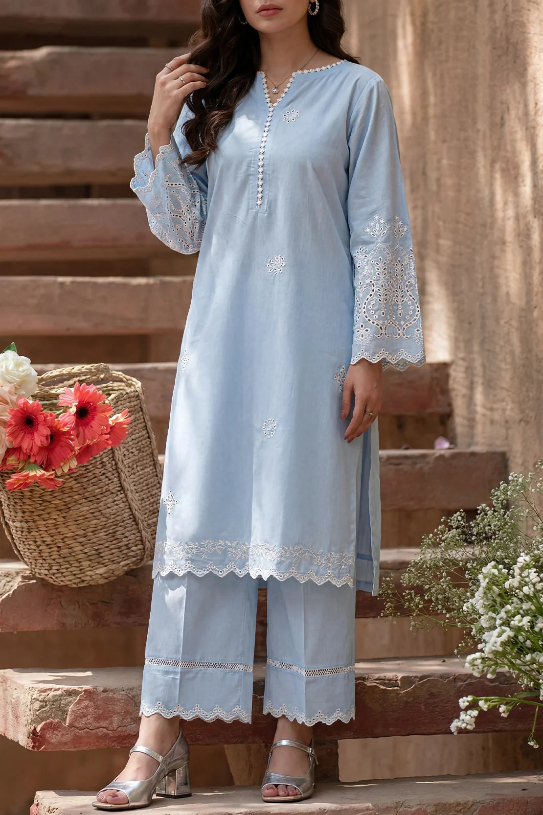 SAYA 02PC STITCH SUIT / BLACK -1408
