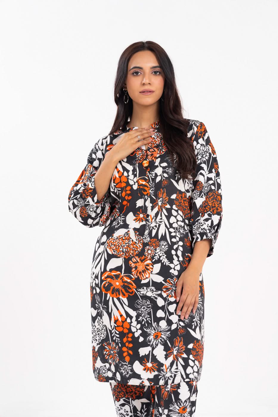 AL KARAM 02 PC STITCH SUIT / BLACK -5994