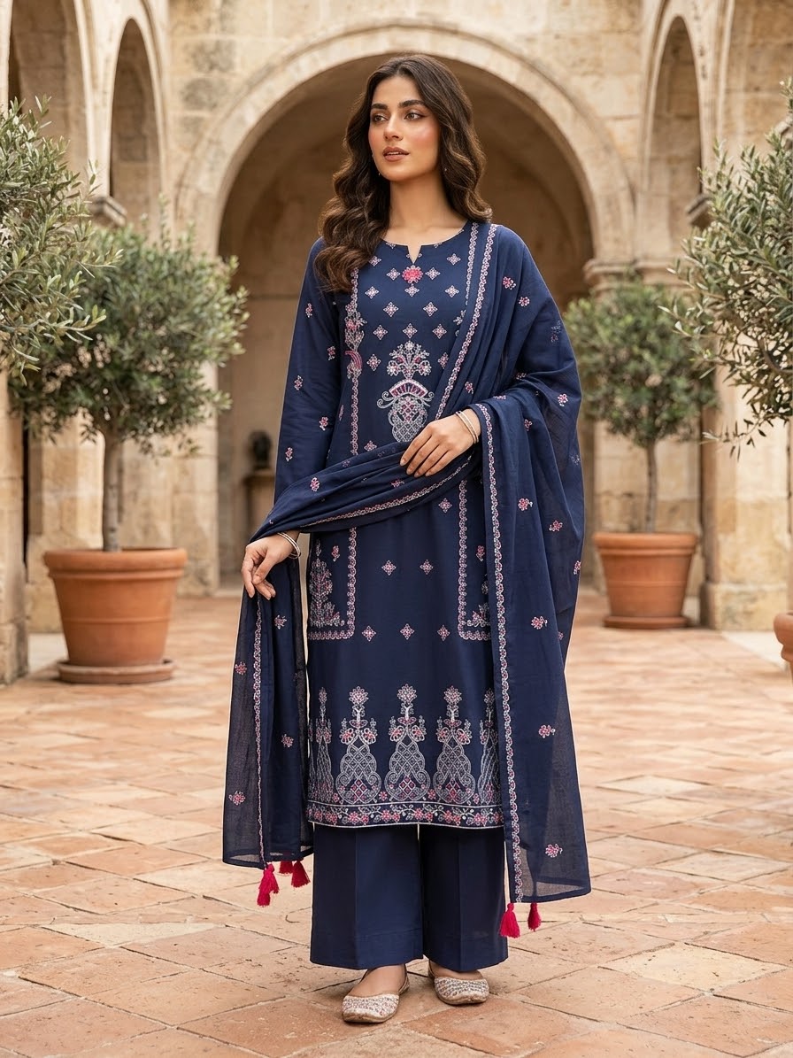 AL KARAM 03 PC heavy chicken kari STITCH SUIT