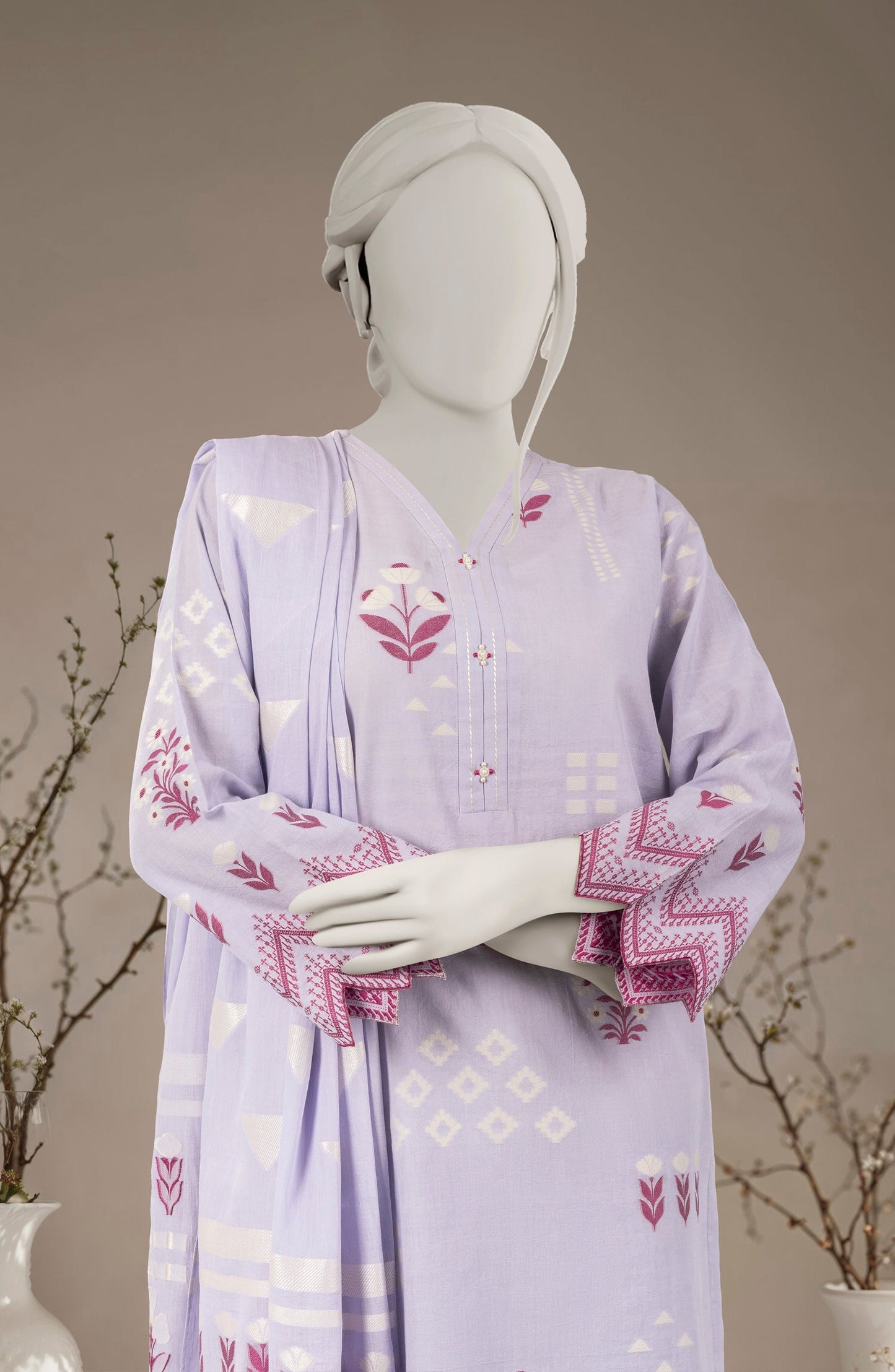 MTJ 03 PC STITCH SUIT / LIGHT PURPLE -3826