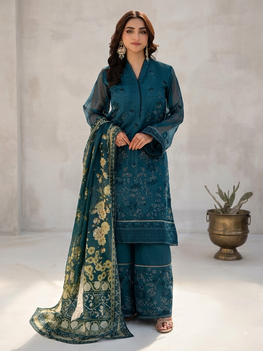 SALITEX 3pc UNSTITCH EMB 0014858 AZADI SALE