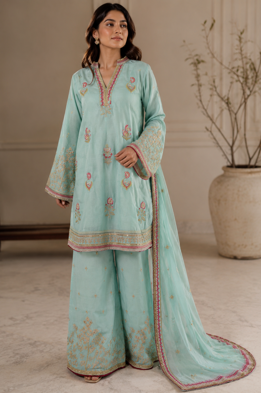 GULL AHMED EMB FORMAL BRIDAL HEAVY LUXURY 3PC STITCH