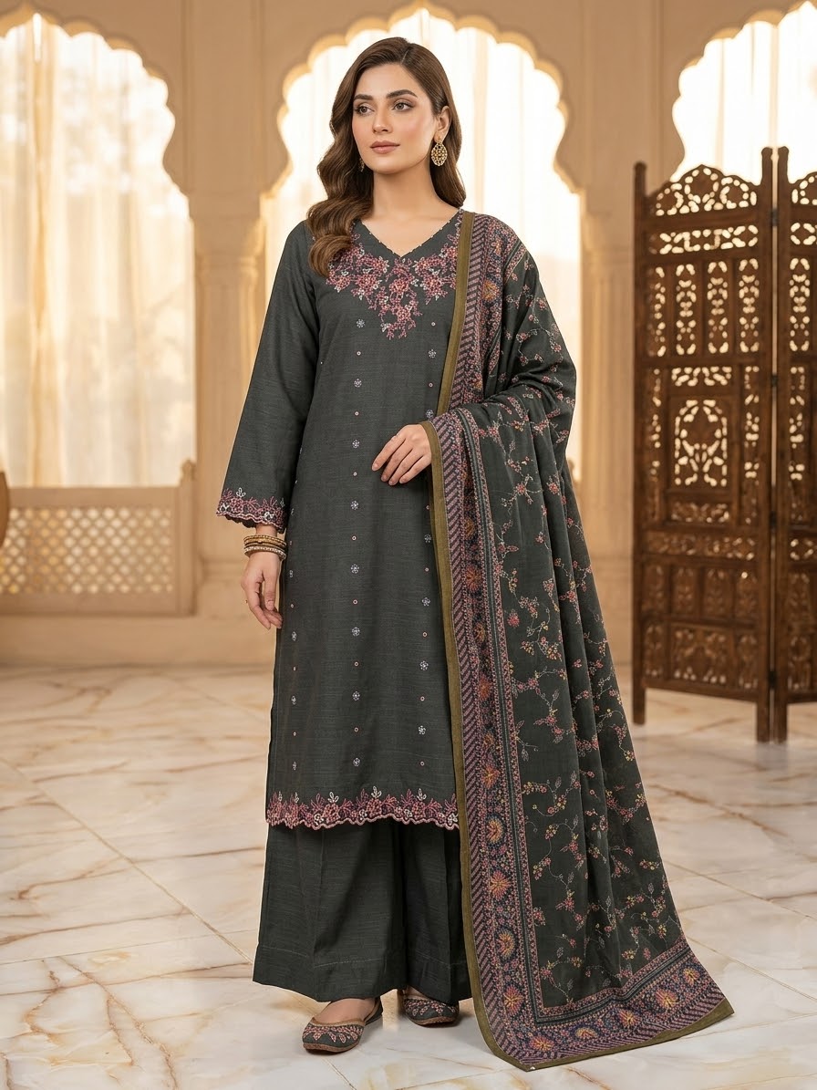 SAYA 03 PC HEAVY EMB SITCH SUIT / 217