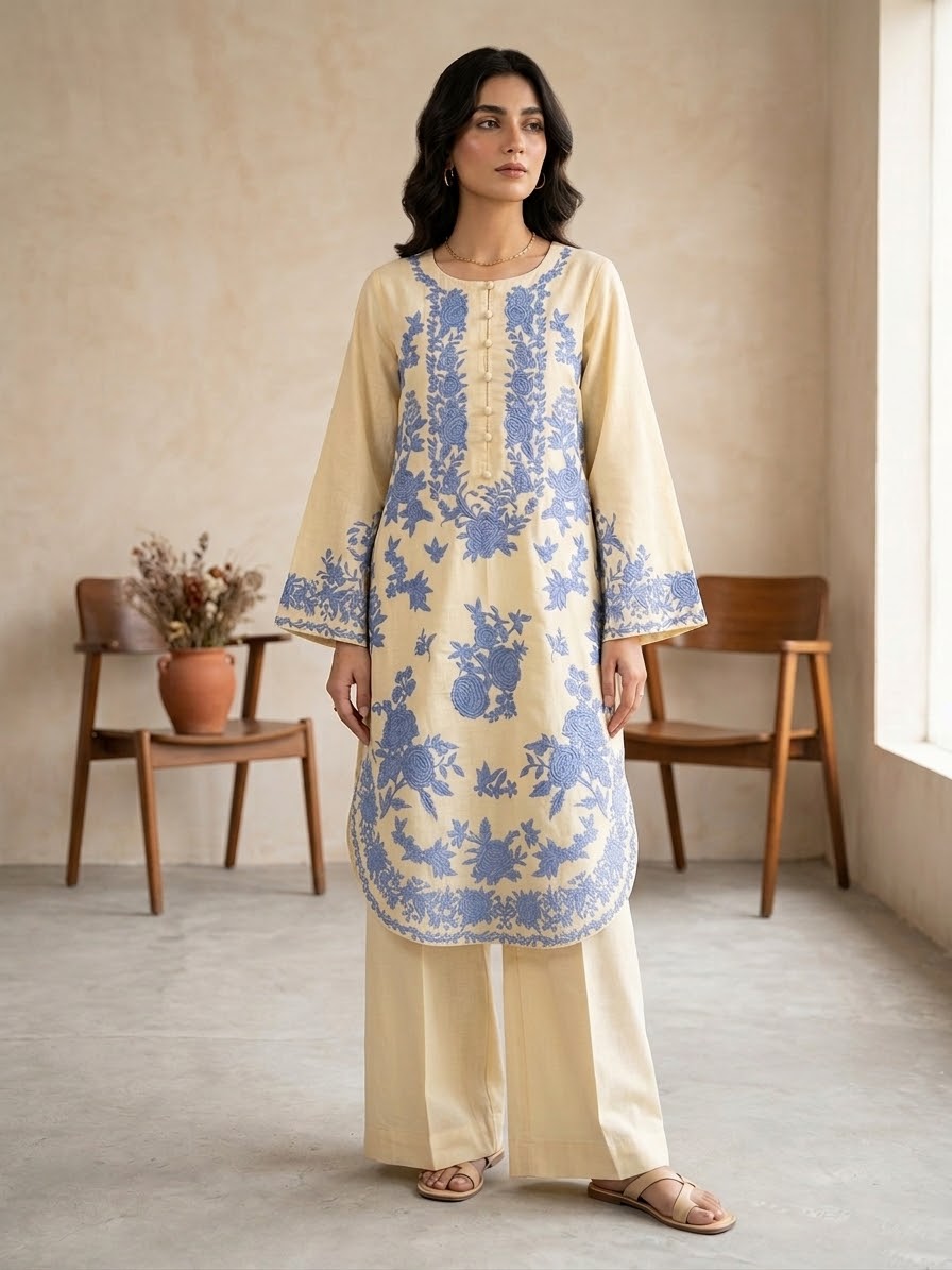 KHAADI 2PC STITCH FANCY EMB LAWN
