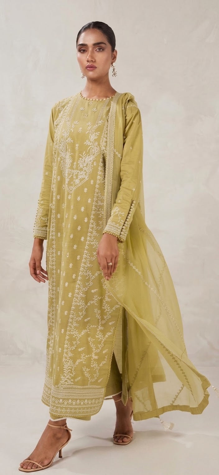 AL-KARAM LUXURY FORMAL EMB LAWN 3PC UNSTITCH