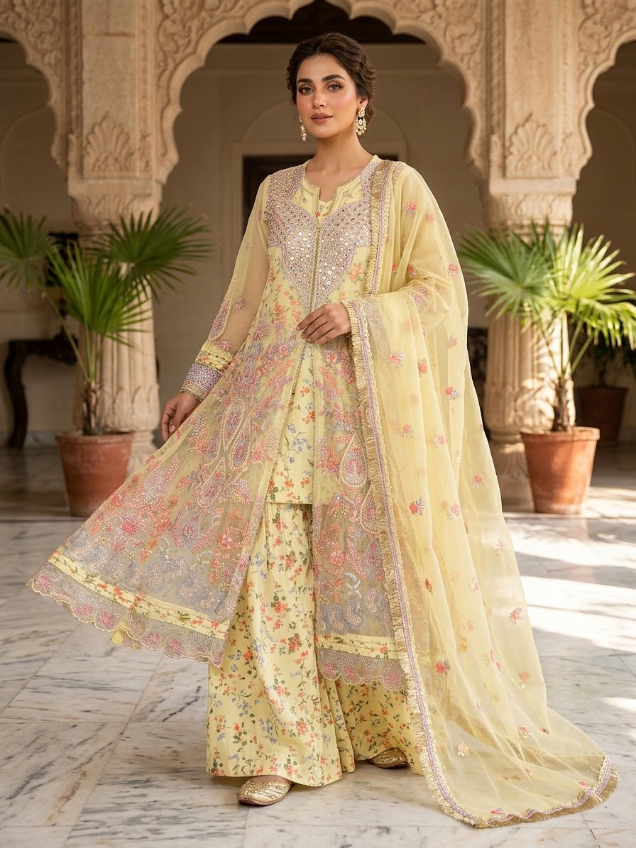 ZELLBURY BRIDAL HEAVY CHIKEN KARI 3Pc STITCH