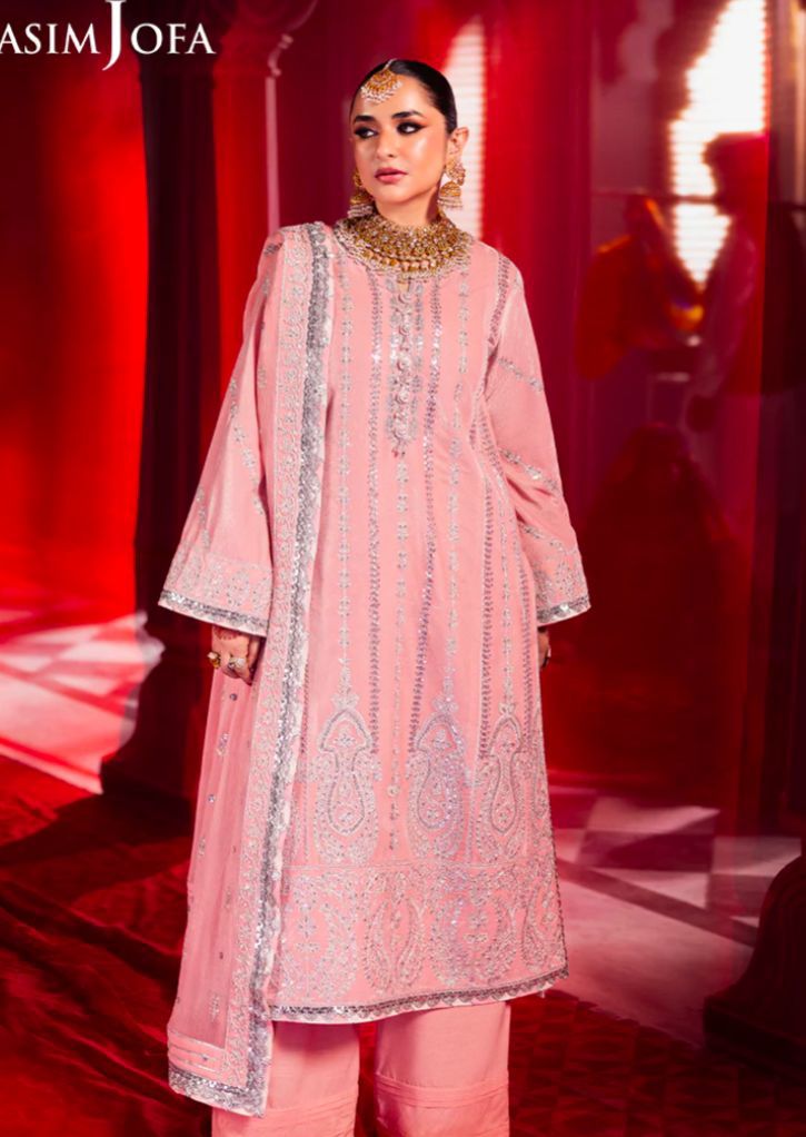 ASIM JOFA AJMVB-12 EMBROIDERED VELVET STITCHED 3 PCS