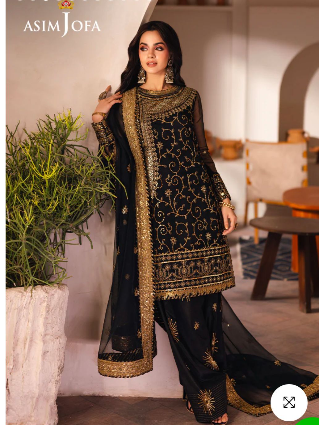 ASIM JOFA AJHE-04 EMBROIDERED SILK 3 PCS