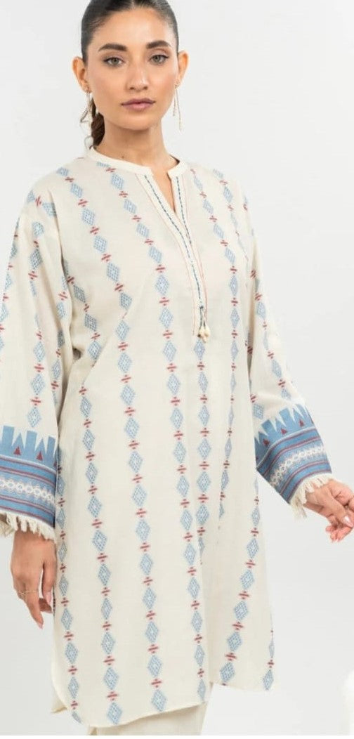 ALKARAM LAWN 02 PC STITCH SUIT / WHITE